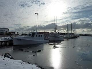 Port de Saint PIerre, mer gelée